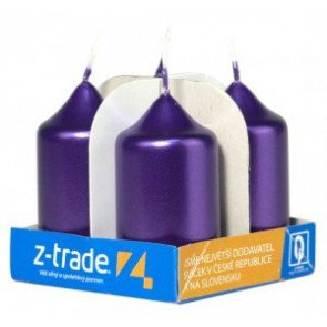 Svíčka Adv.4ks 40x75mm Tm.Fialová 22465 Svíčka Adv.4ks 40x75mm Tm.Fialová 22465 - Drogerie Osvěžovače a svíčky Svíčky adventní